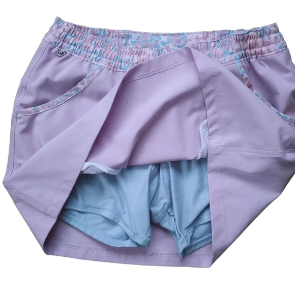 Columbia Floral Waistband Pale Violet Performance Sports Mini Skort XS - Picture 4 of 10